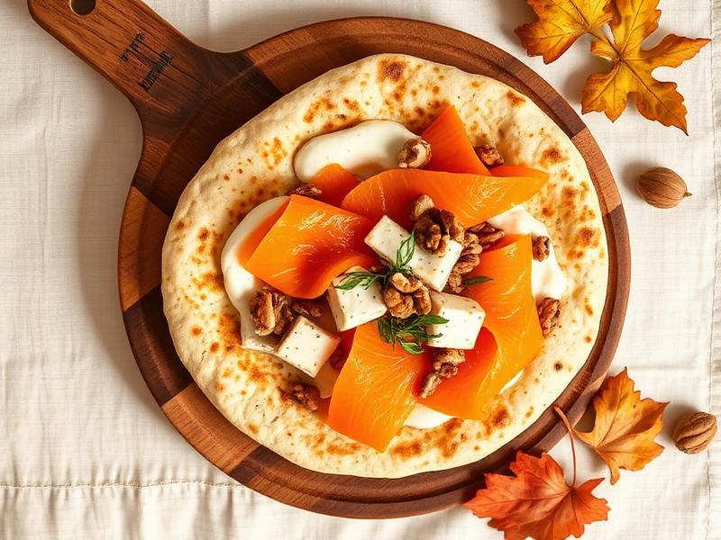 Piadina Romagnola IGP con Crema di Zucca, Stracchino e Noci