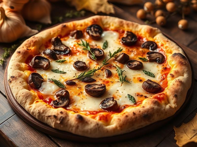 Pinsa Romana Gourmet con Porcini, Fiordilatte e Timo