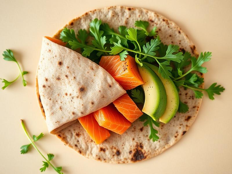 Piadina Integrale Bio con Salmone Affumicato, Avocado e Rucola